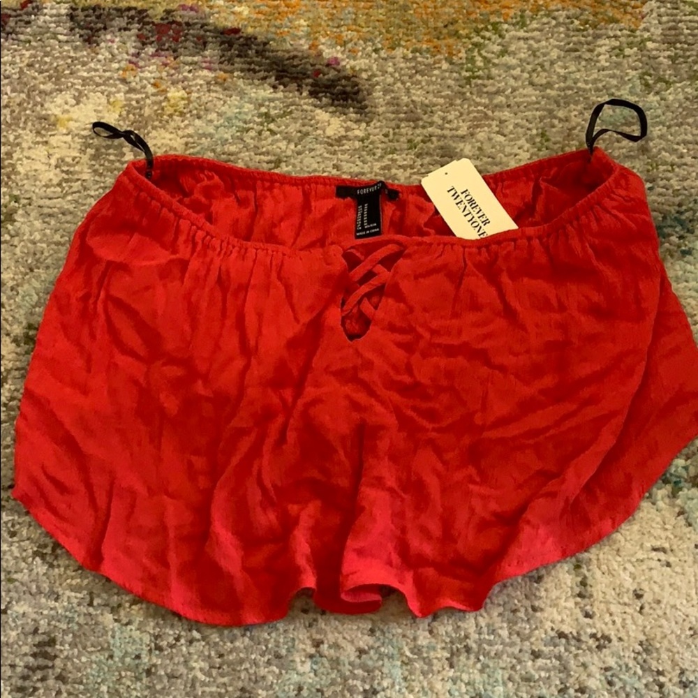 Red off the shoulder fiesta top